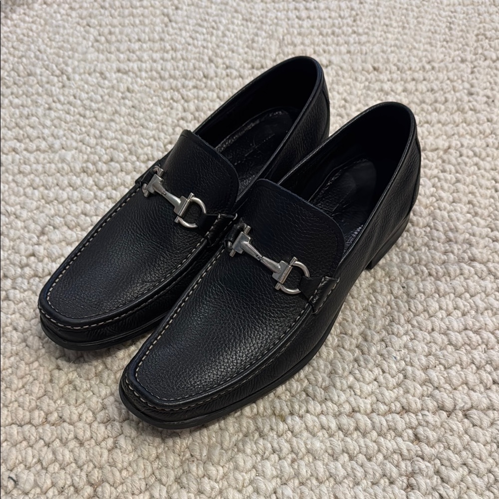 Black Leather Loafers